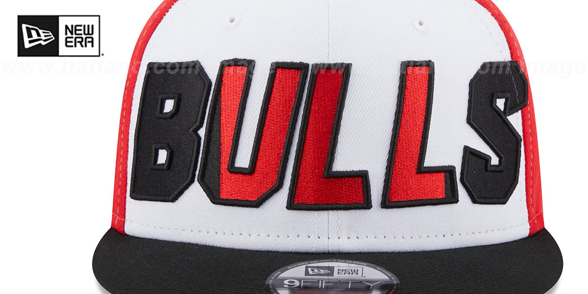 Chicago Bulls COLOR BLOCK BACK HALF SNAPBACK Hat by New Era