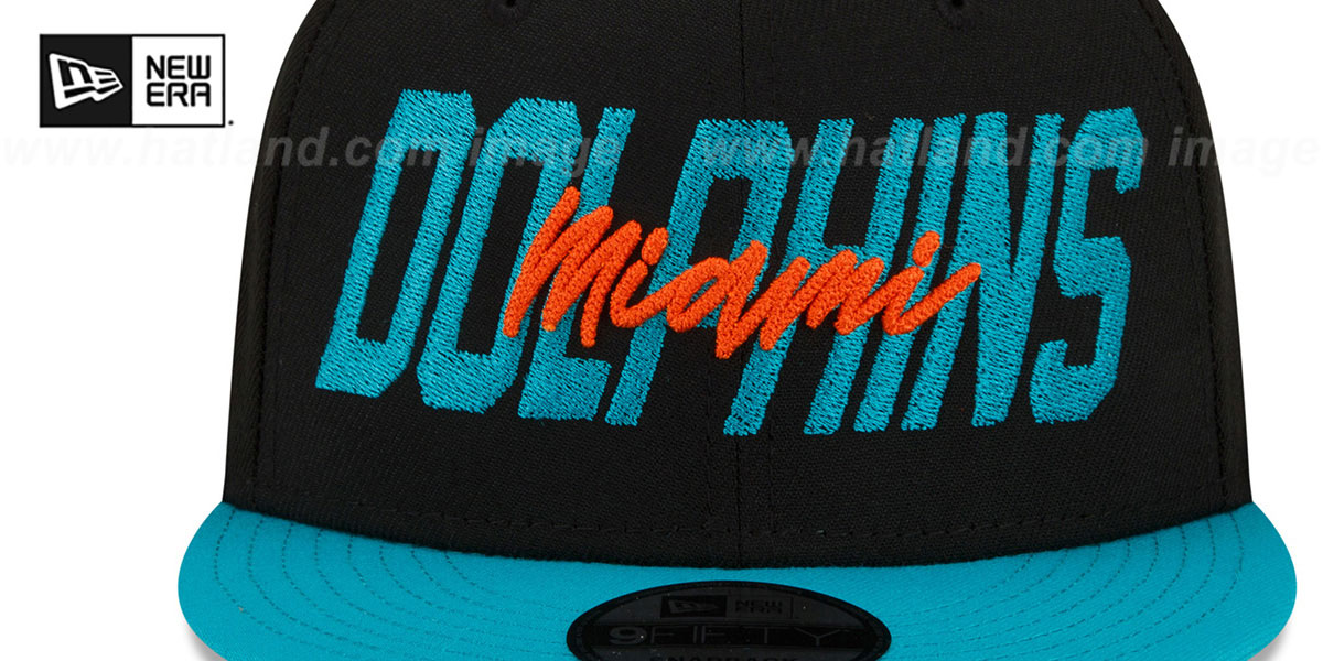 Miami Dolphins 2022 NFL DRAFT SNAPBACK BlackAqua Hat