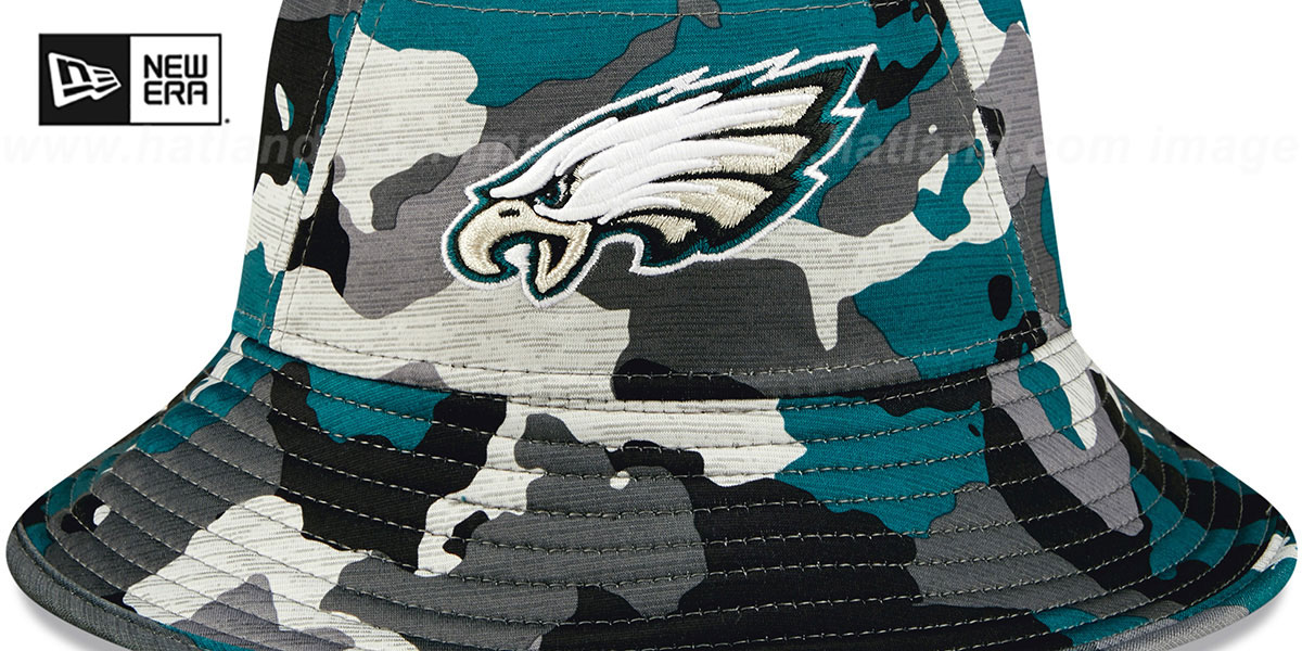 Philadelphia Eagles 2022 CAMO NFL TRAINING CAMP BUCKET Hat
