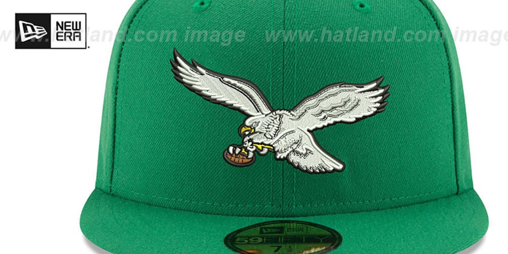 eagles throwback fitted hat
