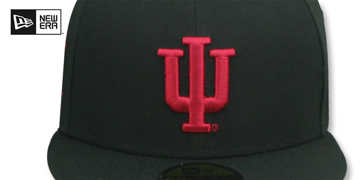 Indiana NCAA TEAM-BASIC SIDE PATCH Black Fitted Hat