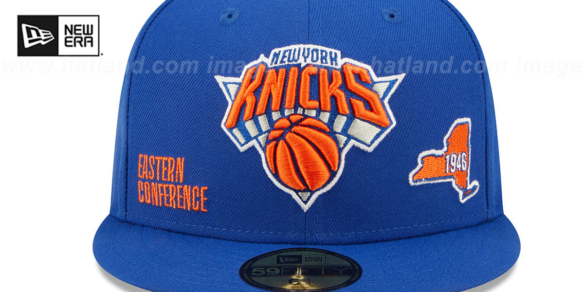 New York Knicks TRIPLE THREAT IDENTITY Royal Fitted Hat