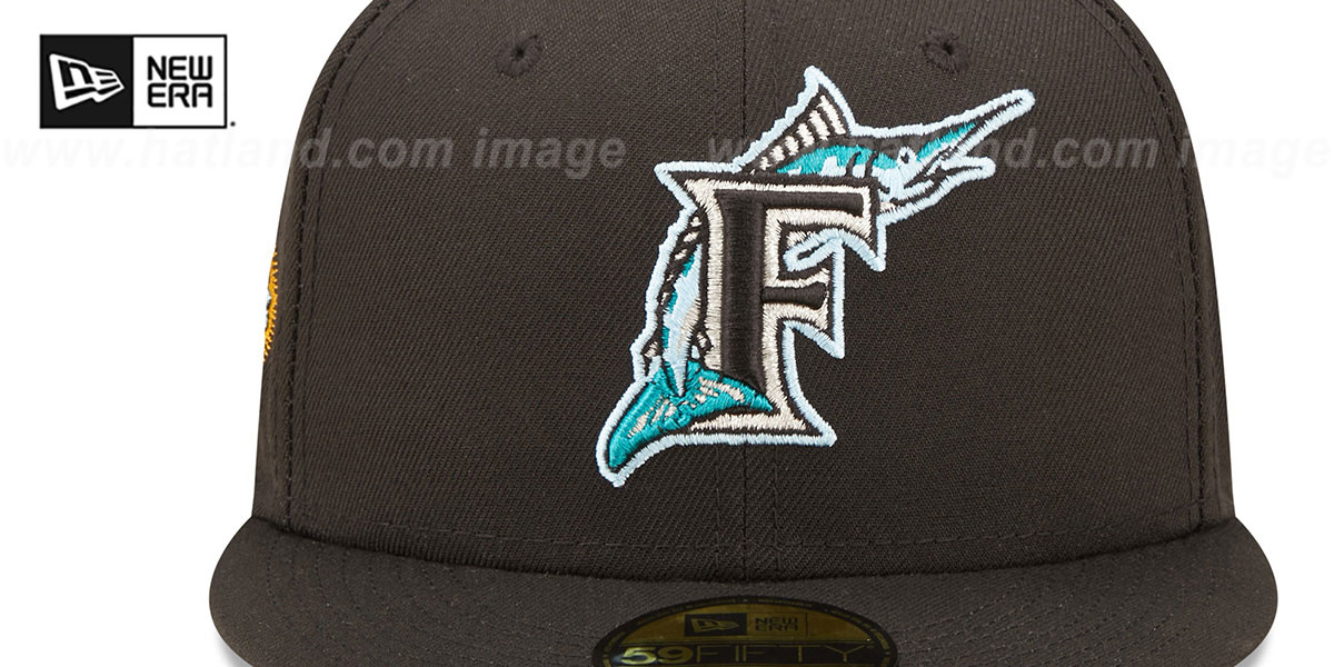 New Era Florida Marlins Cloud Under Fitted Hat Black