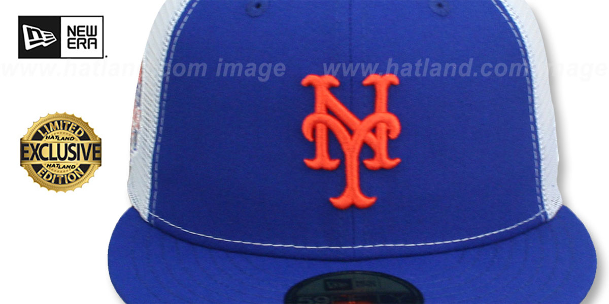 New York Mets 2013 ASG MESHBACK SIDEPATCH RoyalWhite Fitted Ha