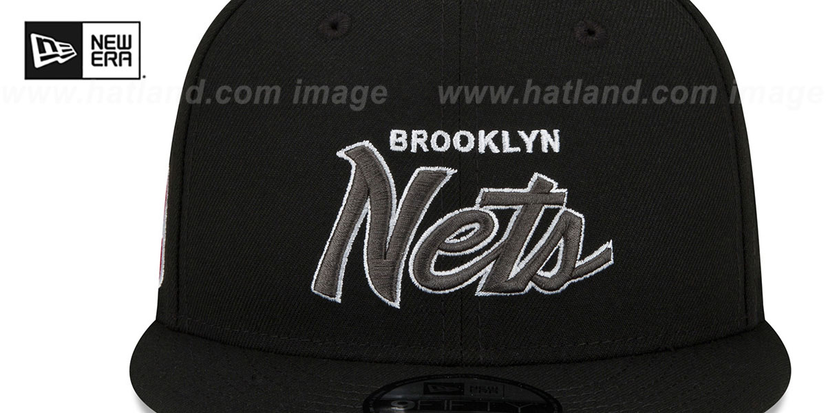 Brooklyn Nets SCRIPTUP SNAPBACK Black Hat by New Era