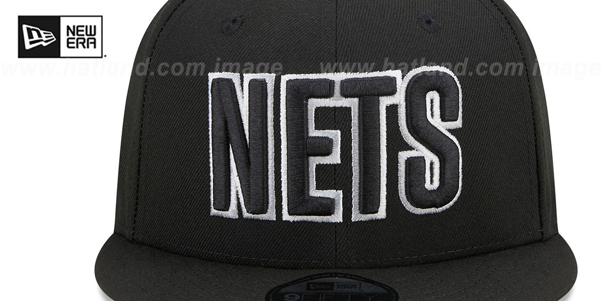 Brooklyn Nets STATEMENT SNAPBACK Black Hat by New Era