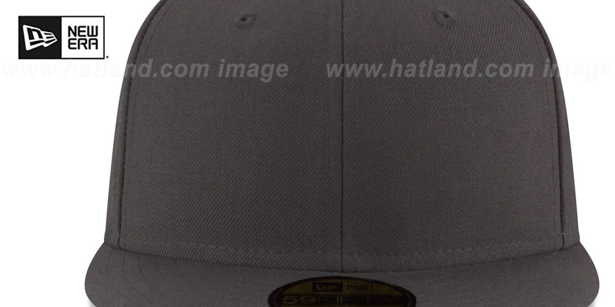 New Era 59FIFTYBLANK Solid Charcoal Grey Fitted Hat