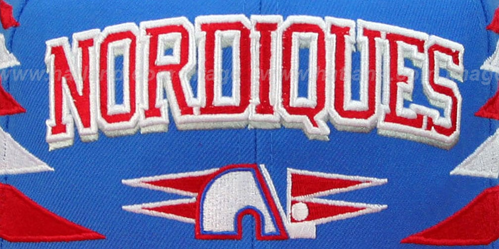 Casquette Snapback Vintage Annco Québec Nordiques LNH Deux Tons - Années 90 - Occasion En Bon état