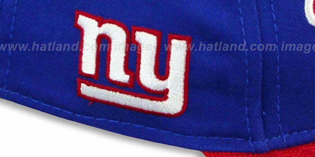 New York NY Giants BALLISTIC SCRIPT A-FRAME STRAPBACK Royal-Red H