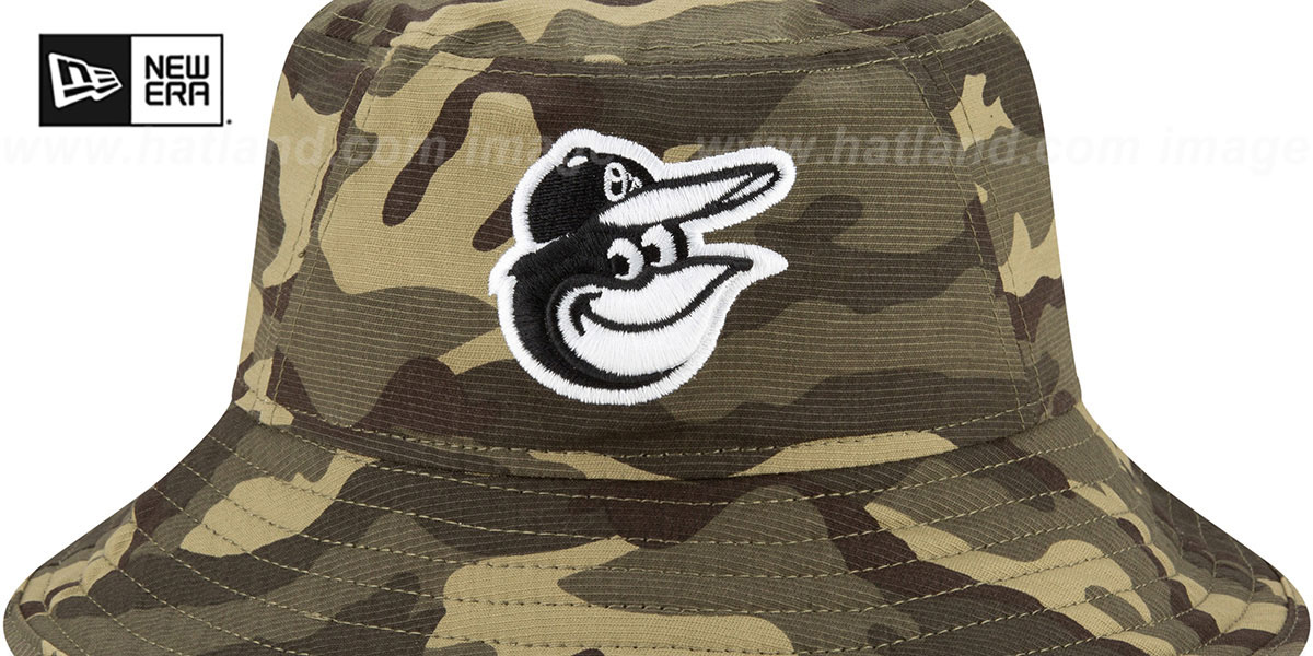 Baltimore Orioles 2021 ARMED FORCES STARS N STRIPES BUCKET Hat