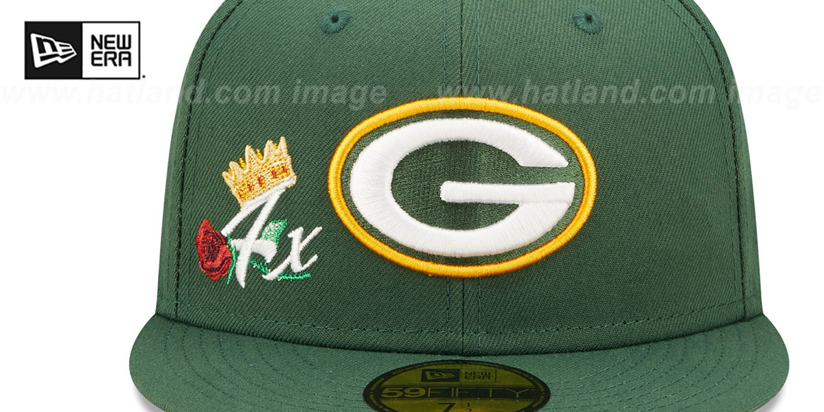 Green Bay Packers CROWN CHAMPS Green Fitted Hat by New Era