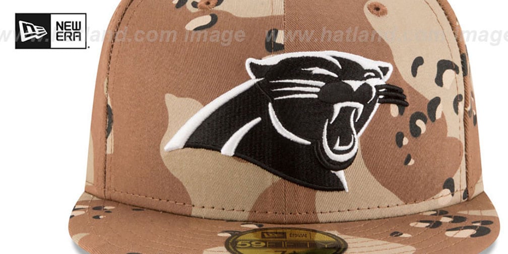 Carolina Panthers NFL TEAMBASIC Desert Storm Camo Fitted Hat
