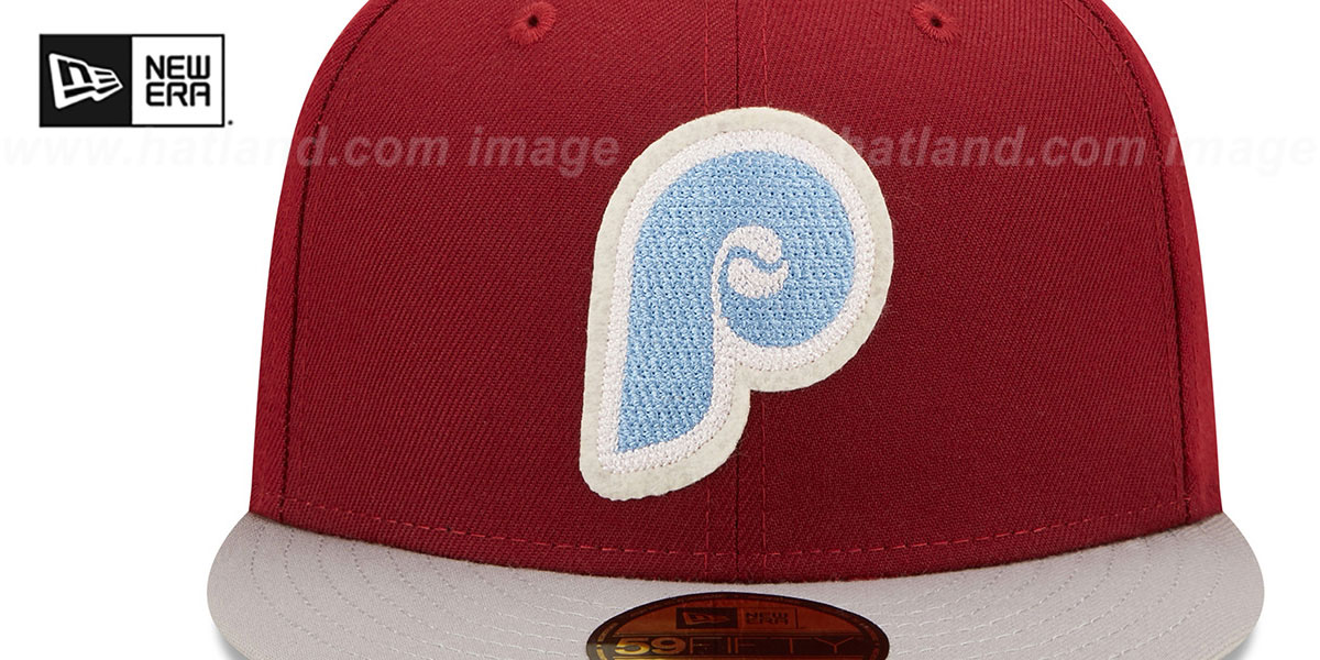 Philadelphia Phillies LETTERMAN SIDE PATCH Fitted Hat philadelphia-phillies-letterman-side-patch-fitted-hat