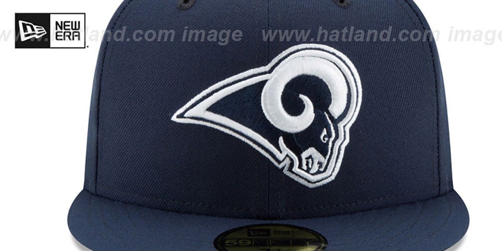 Los Angeles Rams NFL TEAM-BASIC Navy Fitted Hat by New Era