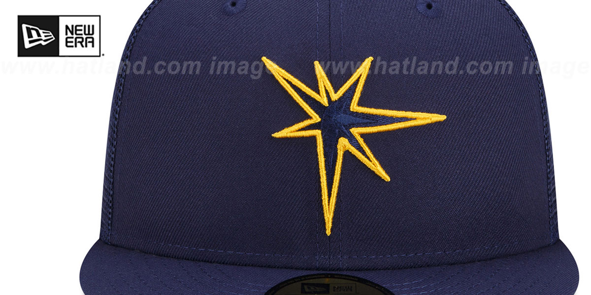 Tampa Bay Rays BATTING PRACTICE TRUCKER Navy Fitted Hat