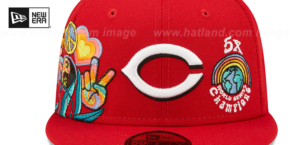 Cincinnati Reds GROOVY Red Fitted Hat by New Era