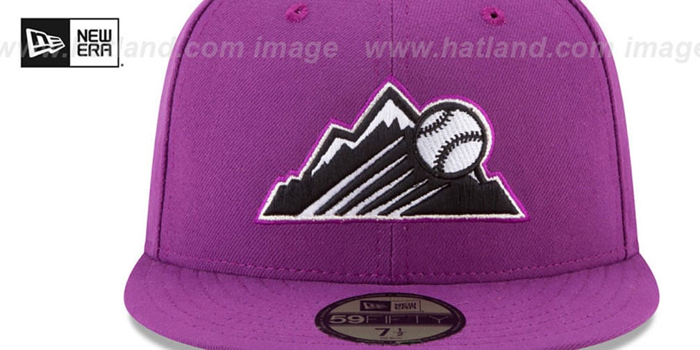 Colorado Rockies 2017 MLB LITTLE-LEAGUE Purple Fitted Hat