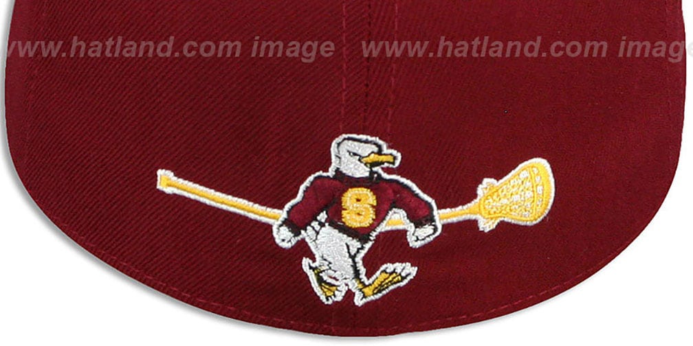 Salisbury SWOOP LACROSSE Burgundy Fitted Hat by Zephyr