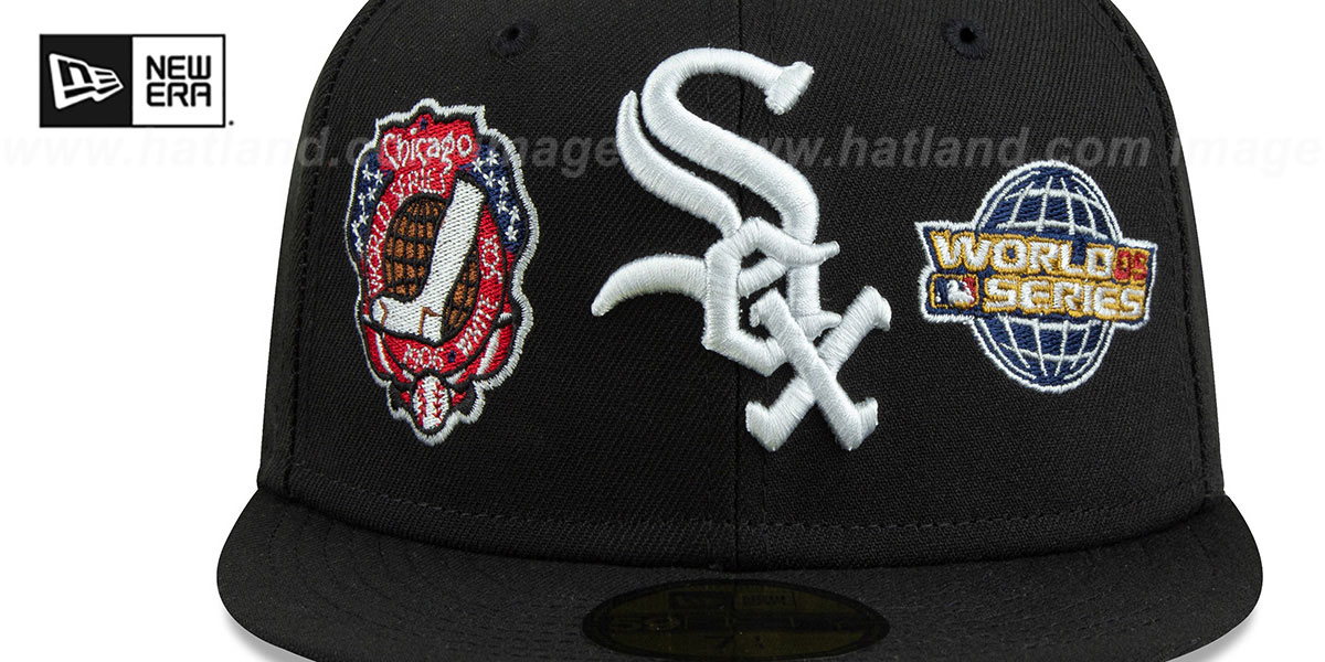 Chicago White Sox HISTORIC CHAMPIONS Black Fitted Hat