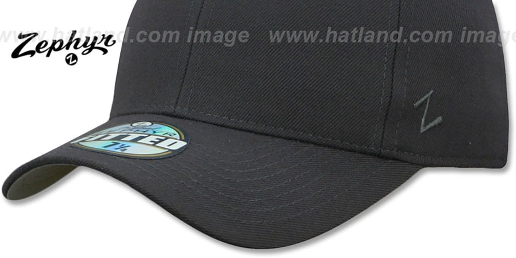 Blank DH CHARCOAL Fitted Hat by Zephyr