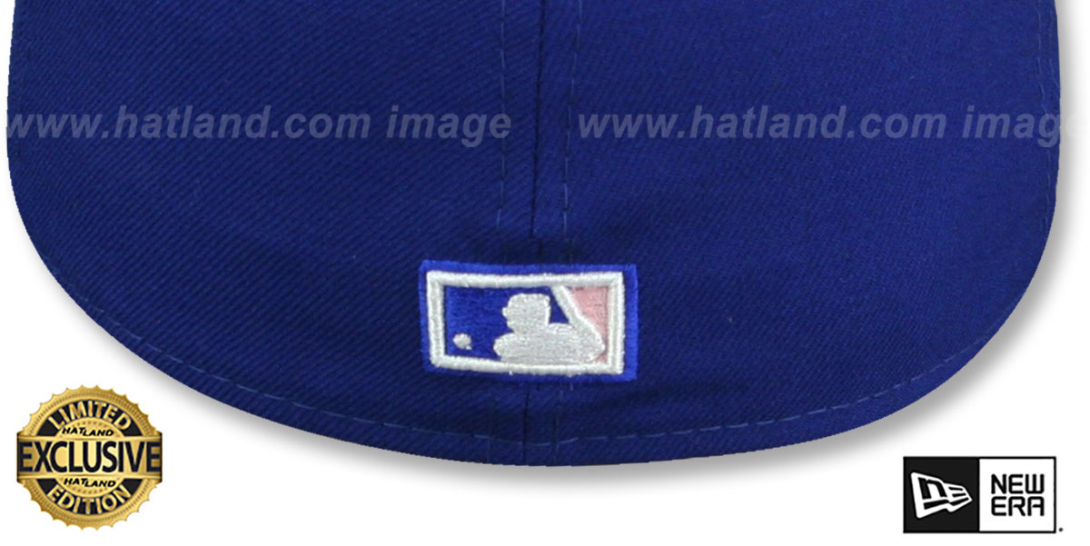 two tone pink and light blue fitted hat blank two tone pink and light blue fitted hat blank