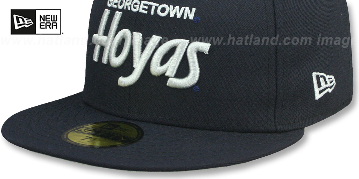 NCAA TEAMSCRIPT Navy Fitted Hat by New Era