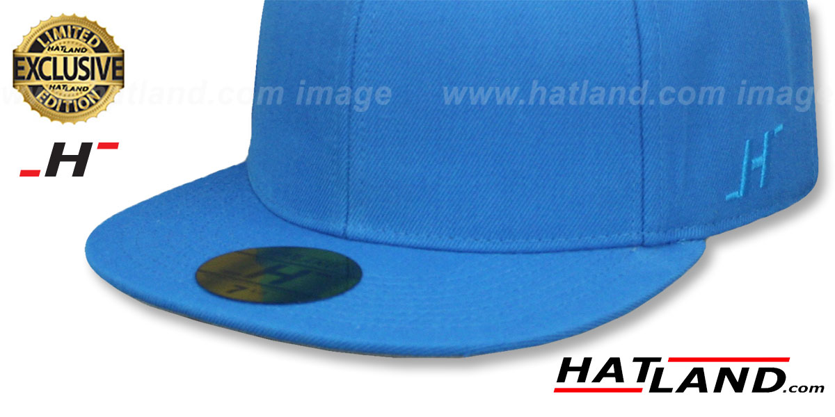 Hatland HYBRID E5-BLANK Solid French Blue Fitted Hat