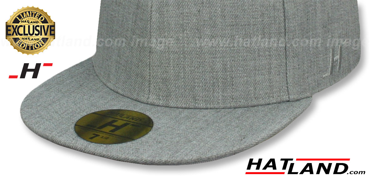 Hatland HYBRID E5-BLANK Solid Heather Light Grey Fitted Hat