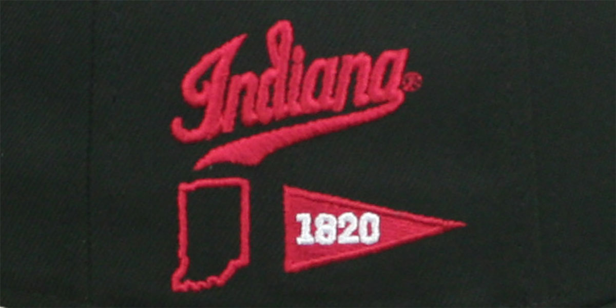 Indiana NCAA TEAM-BASIC SIDE PATCH Black Fitted Hat