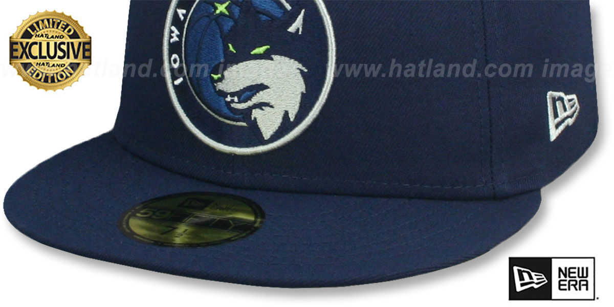 Iowa Wolves NBA G-LEAGUE Navy Fitted Hat by New Era