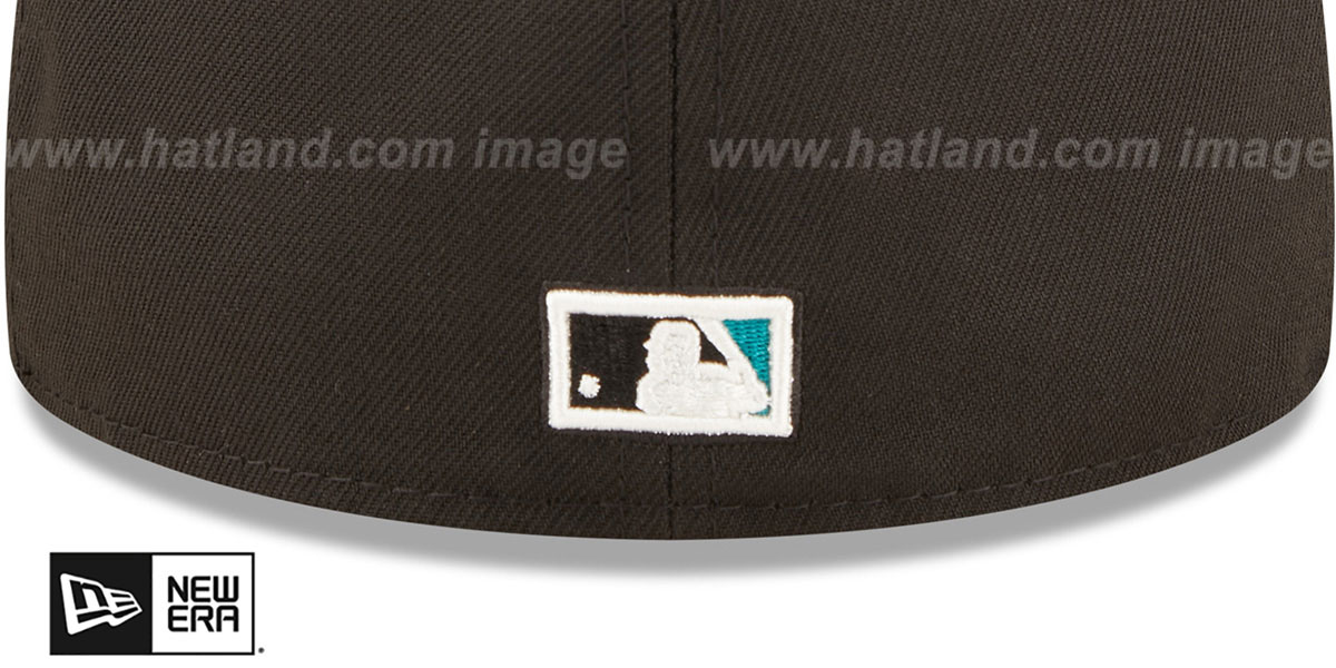 Florida Marlins COOP FLORAL WATERCOLORS Black Fitted Hat