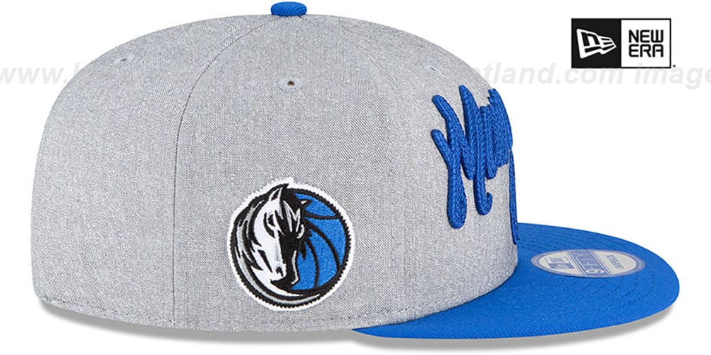 Dallas Mavericks ROPE STITCH DRAFT SNAPBACK Grey-Royal Hat