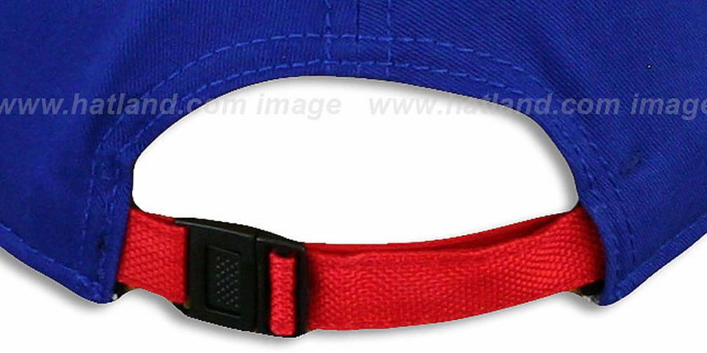 New York NY Giants BALLISTIC SCRIPT A-FRAME STRAPBACK Royal-Red H