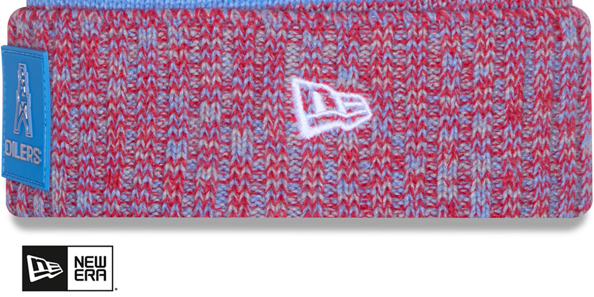 Houston Oilers 2025 THROWBACK NFL SIDELINE Knit Beanie Hat