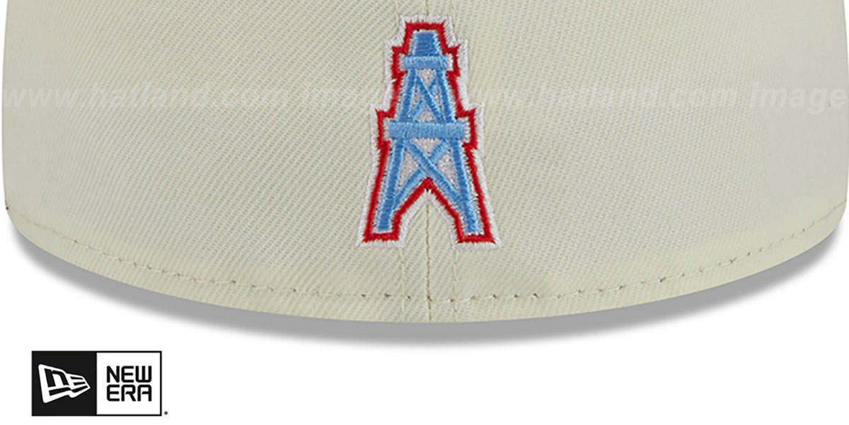 Houston Oilers NFL LIGATURE WhiteSky Fitted Hat by New Era