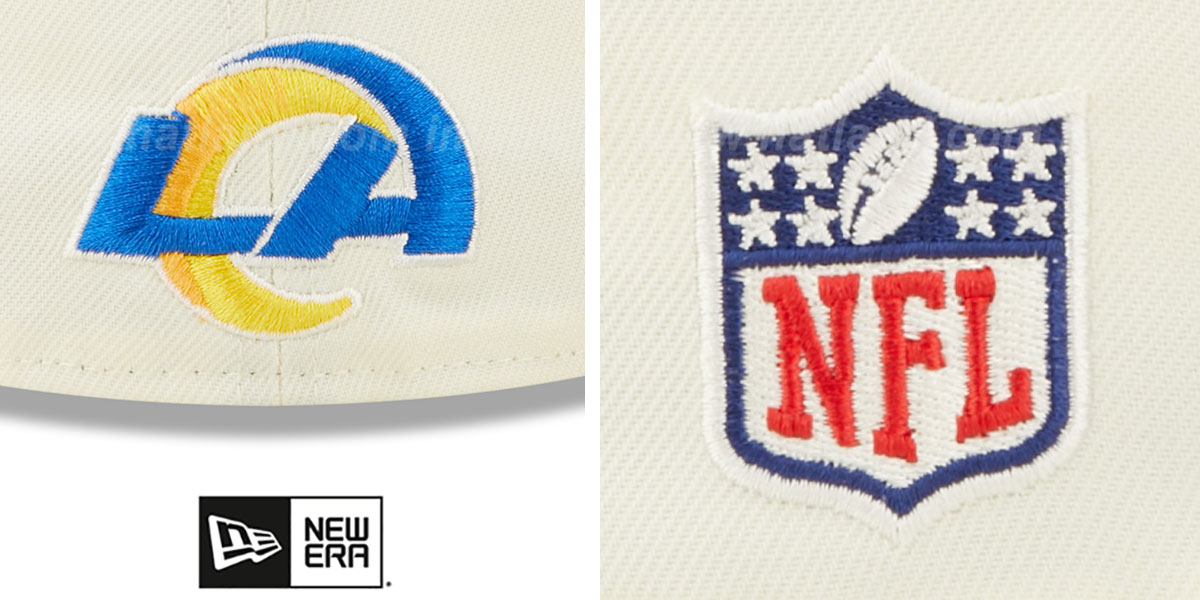 Los Angeles Rams 2022 NFL SIDELINE Cream-Royal Fitted Hat