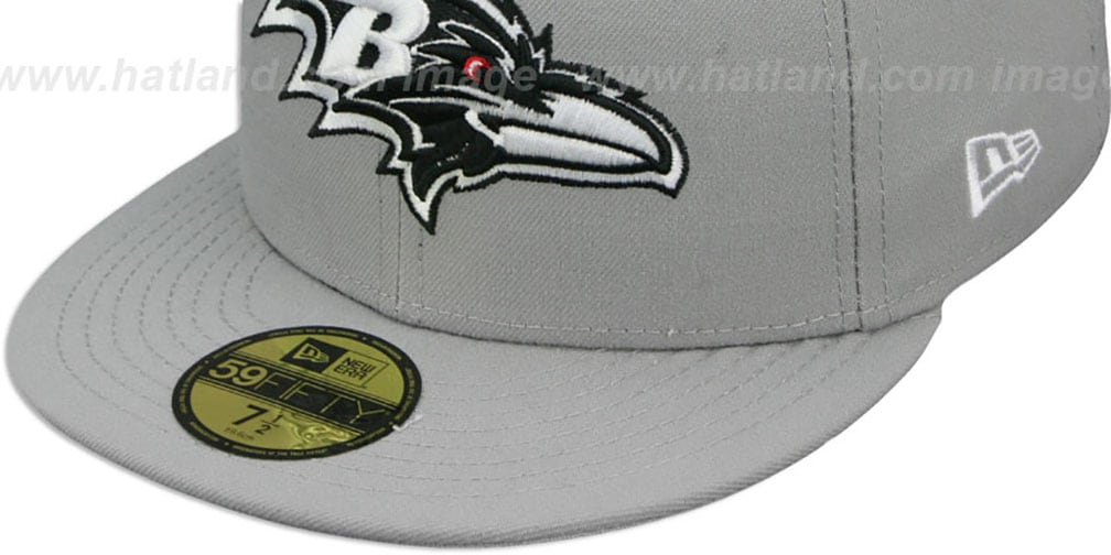 Baltimore Ravens NFL TEAM-BASIC Grey-Black-White Fitted Hat