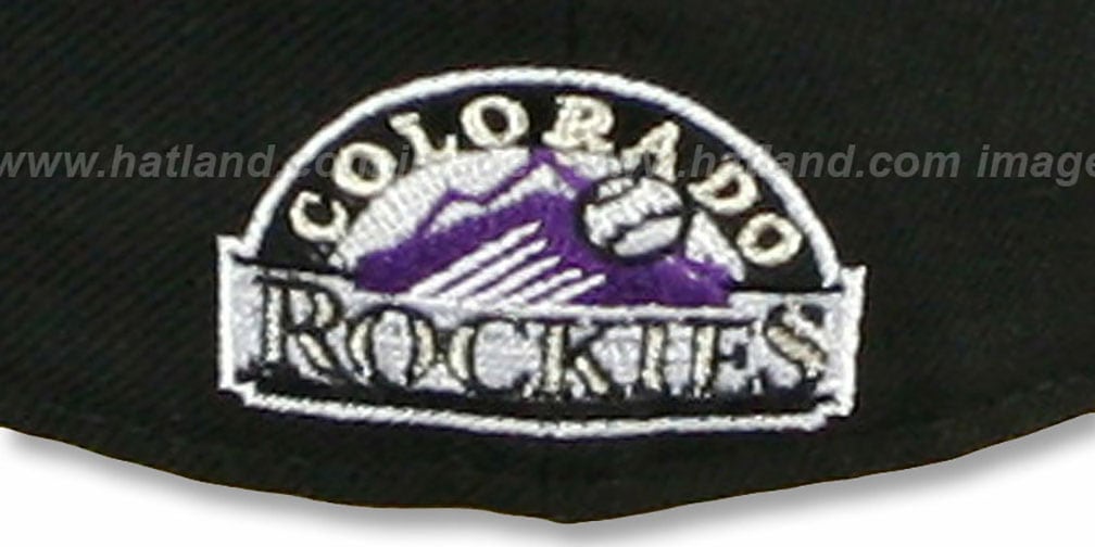Colorado Rockies SCRIPT-PUNCH Black-Grey Fitted Hat