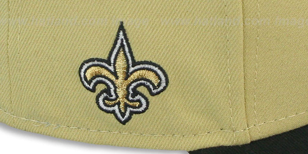 New Orleans Saints NFLTIGHT GoldBlack Fitted Hat