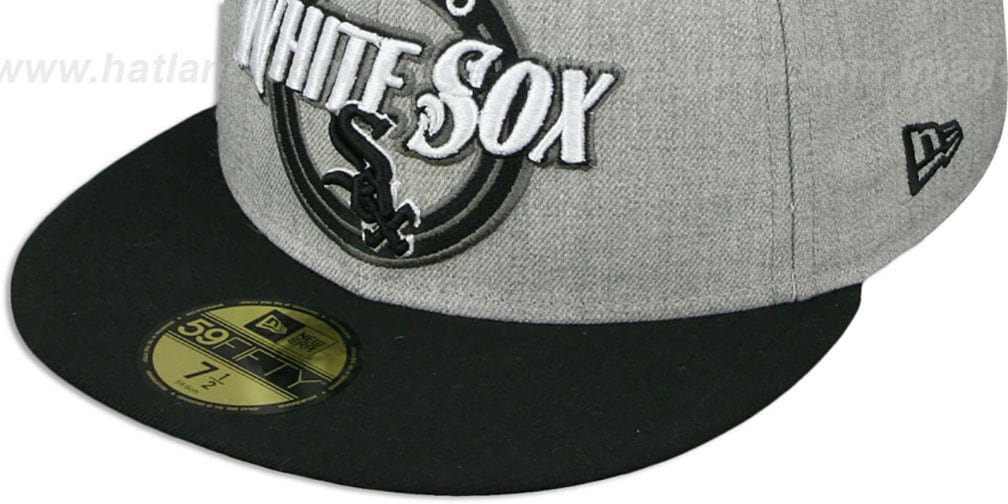 Chicago White Sox CIRCLECLOSER GreyBlack Fitted Hat