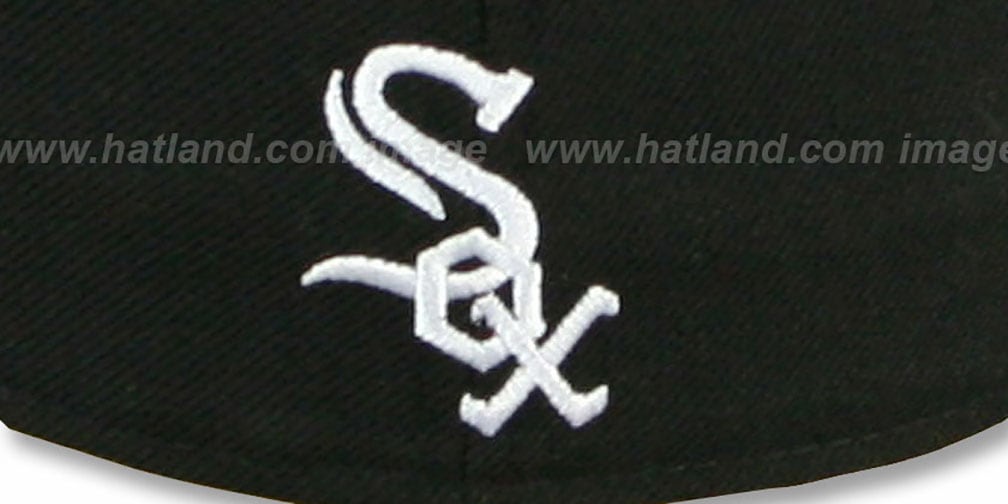 Chicago White Sox SCRIPTPUNCH BlackGrey Fitted Hat