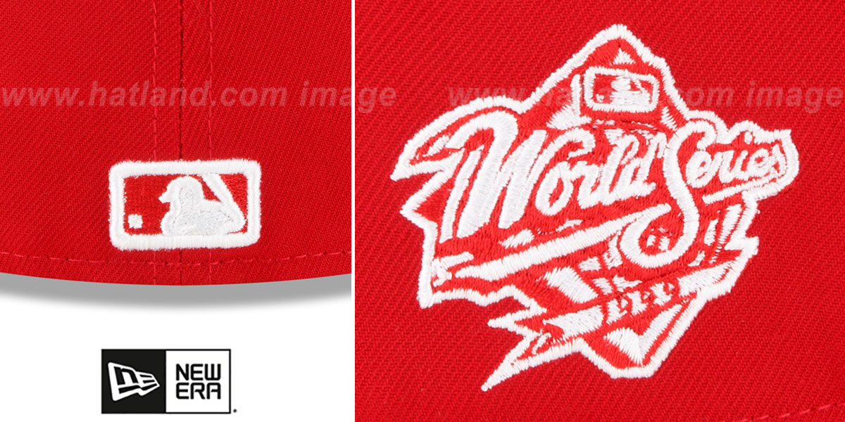 New York Yankees 1999 WS SIDEPATCH UP RedWhite Fitted Hat