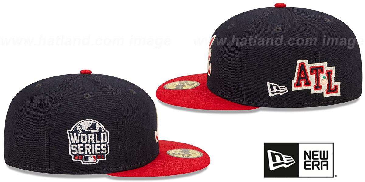 Atlanta Braves LETTERMAN SIDEPATCH Fitted Hat by New Era