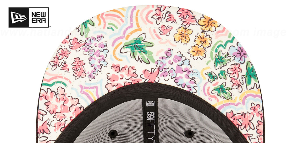 San Francisco Giants FLORAL WATERCOLORS Black Fitted Hat