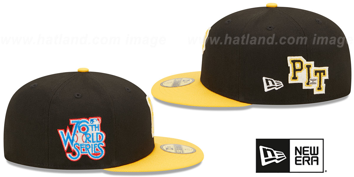 Pittsburgh Pirates LETTERMAN SIDE PATCH Fitted Hat pittsburgh-pirates-letterman-side-patch-fitted-hat