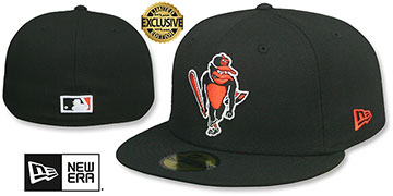 Orioles ANGRY BIRD Black Fitted Hat by New Era