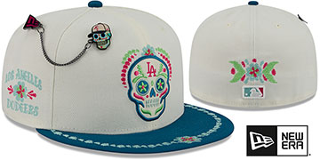 Dodgers DAY OF THE DEAD Stone-Slate Fitted Hat by New Era