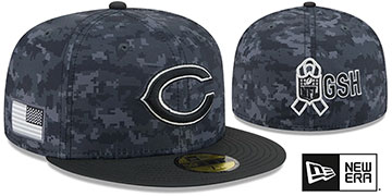 Bears 2026 SALUTE-TO-SERVICE Dark Digital Camo-Black Fitted Hat by New Era