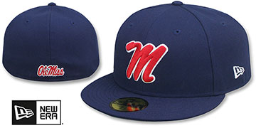 Mississippi NCAA TEAM-BASIC Navy Fitted Hat by New Era