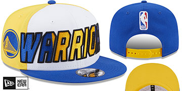 Warriors COLOR BLOCK BACK HALF SNAPBACK Hat by New Era
